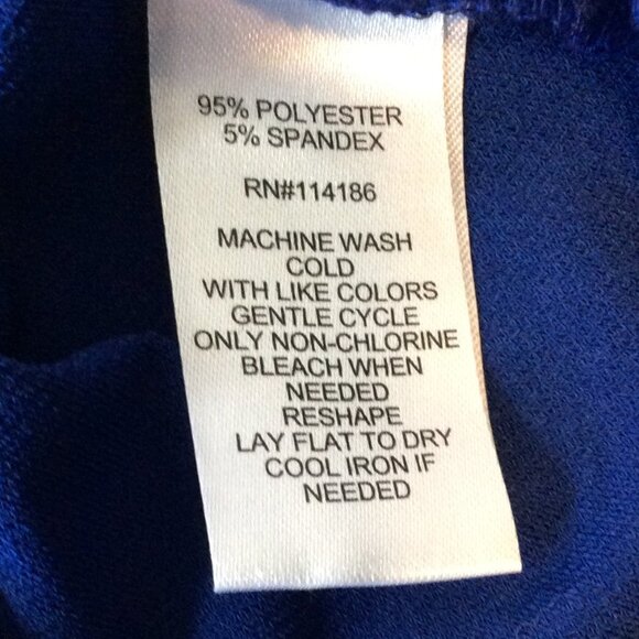 Love Scarlett Blue Blouse with Criss Cross Chest & Short Sleeves Size XL - Picture 8 of 8